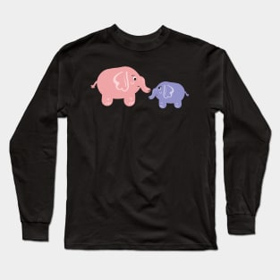 Mom and Baby elephants Long Sleeve T-Shirt